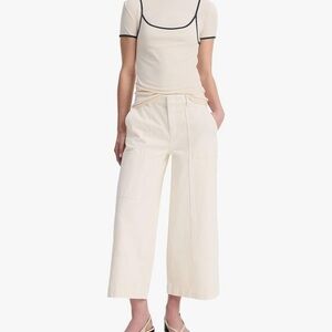 NWT Vince Mid rise utility crop wide leg jean in color flaxen size 27 spring